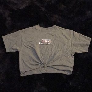 🌴Vintage Upcycled Cropped “Hollywood” Tee🌴